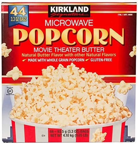 Kirkland Signature Microwave Popcorn, 3.3 oz, 44 Count (Family Bundle)