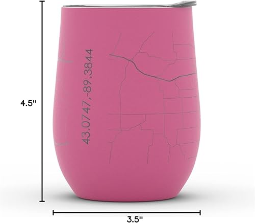 Vista 615 de Well Told Lexington Kentucky Map - Vaso de vino aislado con grabado de mapa de Kentucky, taza de acero inoxidable grabada (12 onzas, verde domingo)