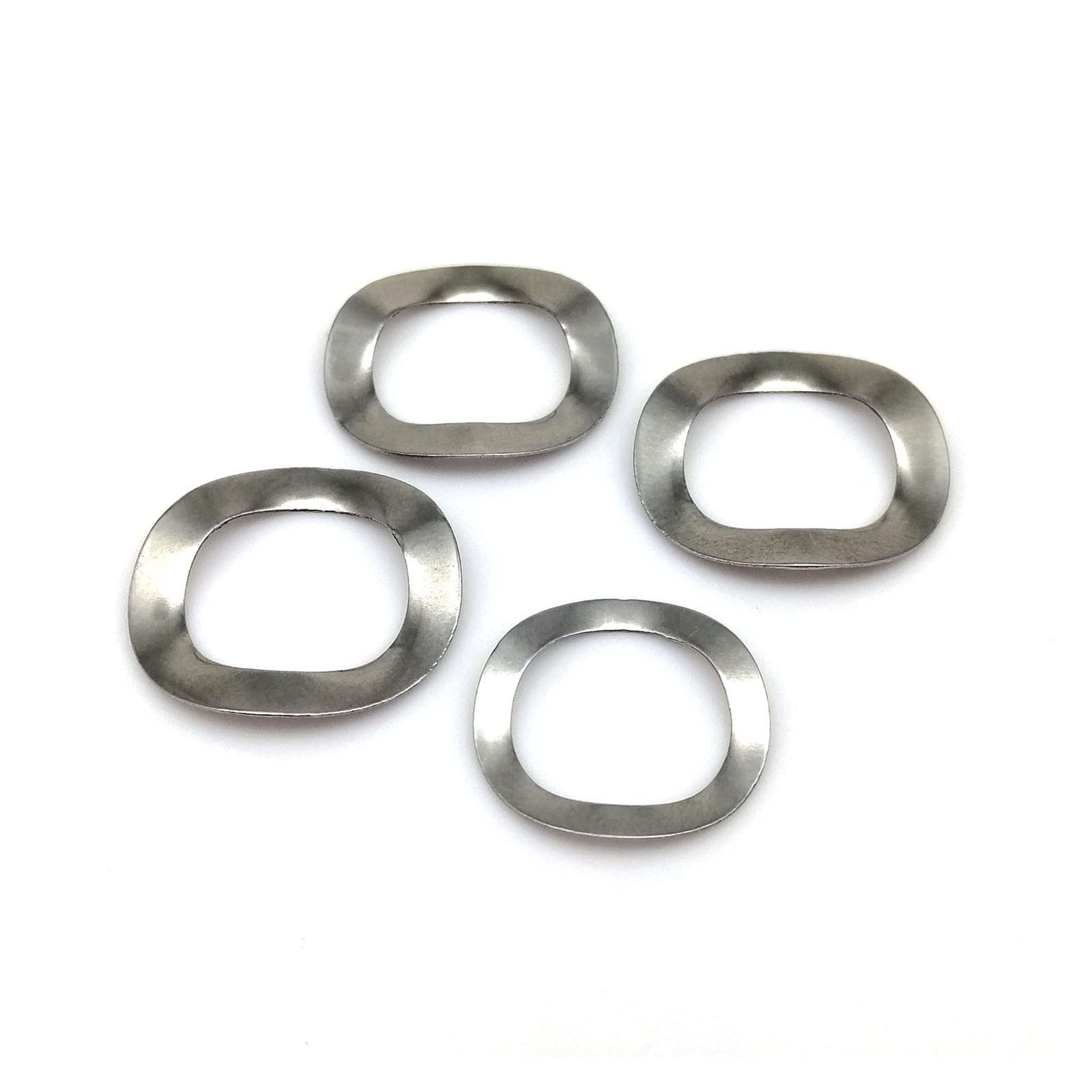 Lot de 50 rondelles élastiques ondulées en Acier Inoxydable M3-M25, rondelles élastiques ondulées à Trois Ondes en Acier Inoxydable 304 for bagues de roulement et rondelles courbées(M16x21x0.3)