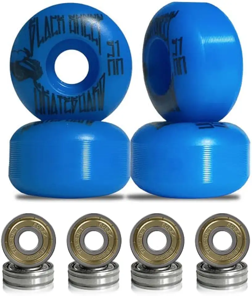 Roda para Skate Black Sheep 51mm Azul Dureza 90a com Rolamentos ABEC-5