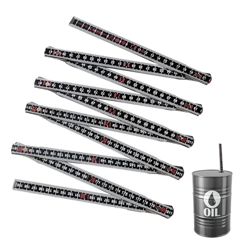 Image of 2 Meters 10-Fold Measuring Stick, Oil Tank Metre Rulers, Fuel Tank Measuring Stick, Wooden Folding Ruler, Expandable Fold Measure Rule, Two Scales of Centimeters and Inches (Green)