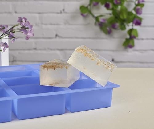 Miniatura 6 de Molde de jabón de silicona rectangular grueso de 4 onzas, molde de jabón de 12 barras para hacer jabón, grueso y duradero con lados planos y líneas
