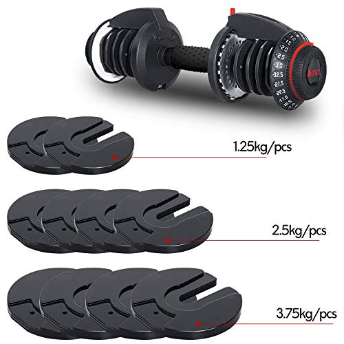 Merax Deluxe 71.5 Pounds Adjustable Dial Dumbbells Set