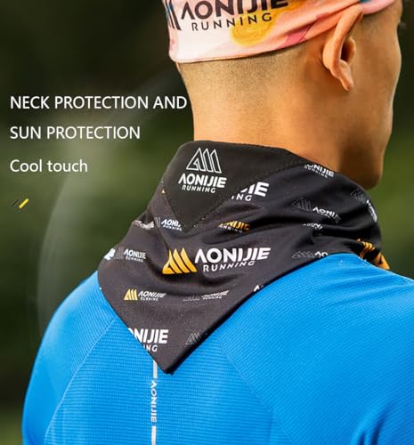 YOUGLE Sports Ice Towel for Women and Men Quick-Drying and Neck Sun Protection Triangle Can hold Ice, for Running Cycling (White)3