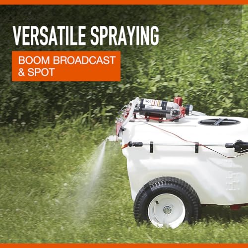 NorthStar Tow-Behind Trailer Boom Broadcast and Spot Sprayer - 21-Gallon Capacity, 2.2 GPM, 12 Volt DC