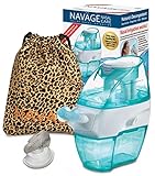Navage Nasal Care Starter Bundle: Nose Cleaner and 20 SaltPod Capsules with Leopard Travel Bag