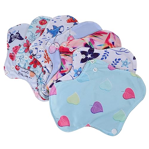 TOVINANNA 7piezas Compresas De Reutilizables Para Mujer Compresas Menstruales Lavables Sanitarias Reutilizables Para Uso Diario Casa o Viaje