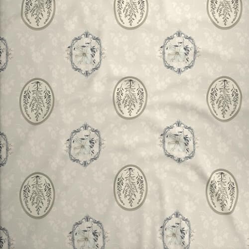 Image of BOUTIQUE LIVING Platinum Pulse Monticello 100% Cotton 800 TC Grey Floral King Bedding Set