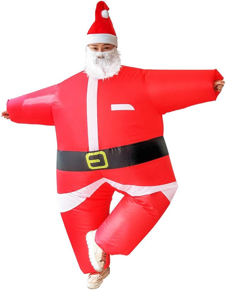 KLLOUZE Inflatable Christmas Santa Claus Suit, Funny Blow