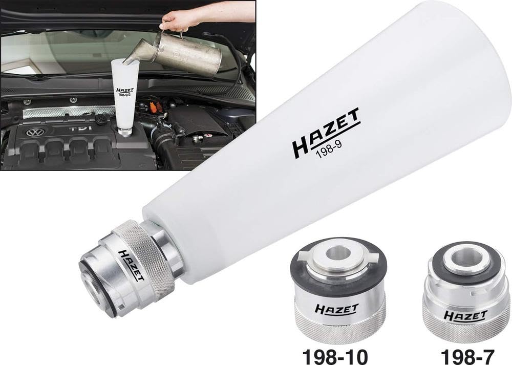 HAZET Motoröl-Fülltrichter 198-10/2, 2-teilig, Füllmenge 1 l | 480 g, Füllmenge 1 l, 2-teilig, Antrieb 630220 Öldienst, 500960 Schmieren , Reinigen , Pflegen,, Netto-Gewicht (kg): 0.48 kg
