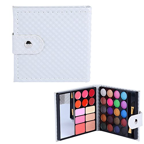 FantasyDay Pro 32 Colors All In One Ultimate Color Makeup Palette Carry All Eyeshadow Cosmetic Contouring Makeup Kit (With 6 Lipgloss, 3 Blush, 3 Face Powder and 2 Brush) White Bag FantasyDay Pro 32 Colors All In One Ultimate Color Makeup Palette Carry All Eyeshadow Cosmetic Contouring Makeup Kit (With 6 Lipgloss, 3 Blush, 3 Face Powder and 2 Brush) White Bag