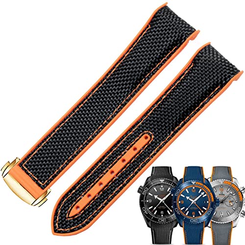Bracelet de montre étanche en nylon et silicone pour sport et quotidien 20mm