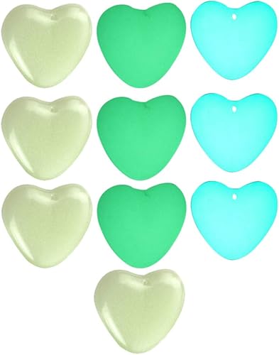 HEALLILY Piedras de corazón que brillan en la oscuridad, piedras brillantes para pasarelas, caminos, patio, césped, jardín zen, decoración de