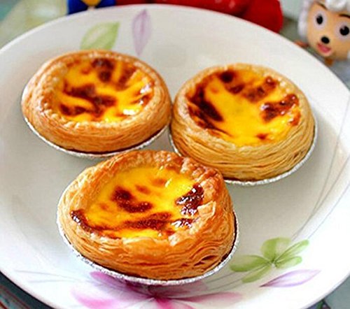 Natuworld GONG46315 250 Pcs Disposable Egg Tart Molds Silver Aluminum Tin Foil Mini Pie Tins Pans Cake Tart Holder Cupcake Cookie Circular Egg Tart Mold Cups thumb #5