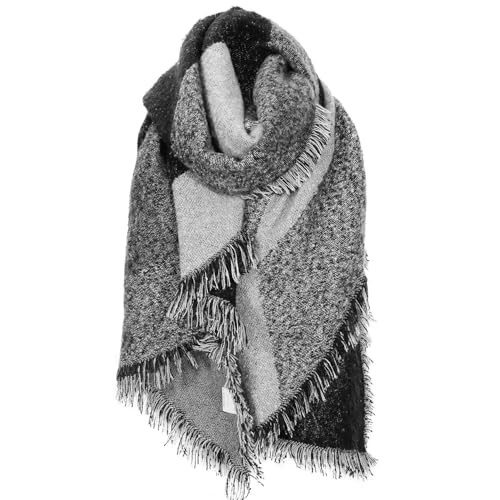Wokkol Schalcape, Schals für Damen, Großer Schal Damen Winter, Damen Winterschal, Flauschiger Schal, Weicher Kaschmirstoff, ein Warmes Geschenk für Oma, Mutter und Freundin im Winter