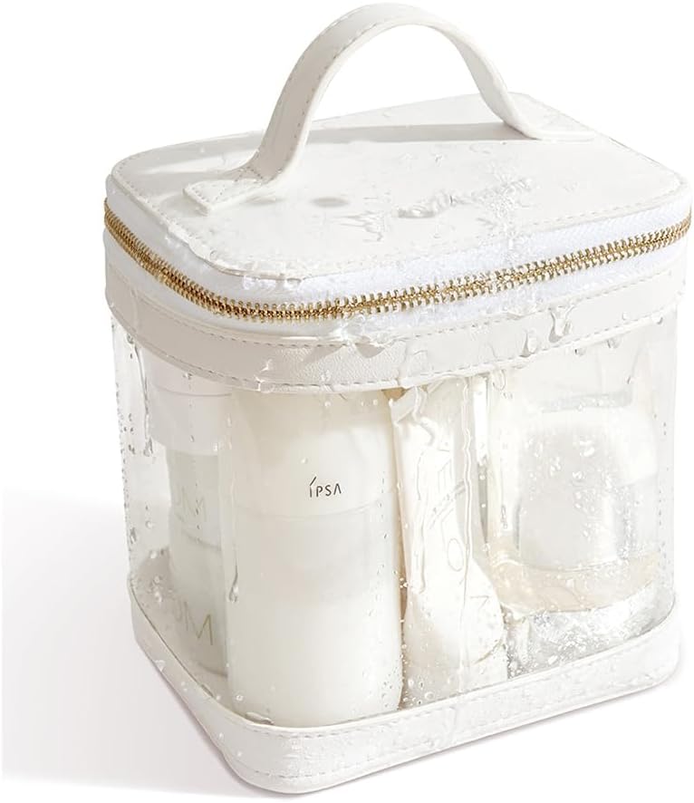 ROWNYEON Clear Makeup Bag, Travel Toiletry Bag Transparent