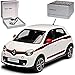Norev Renault Twingo III Weiss 5 Türer 3. Generation AB 2014 1/43 Modell Auto mit individiuellem Wunschkennzeichen