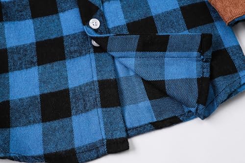 Image of Betusline Boy and Men Button Down Plaid Shirt