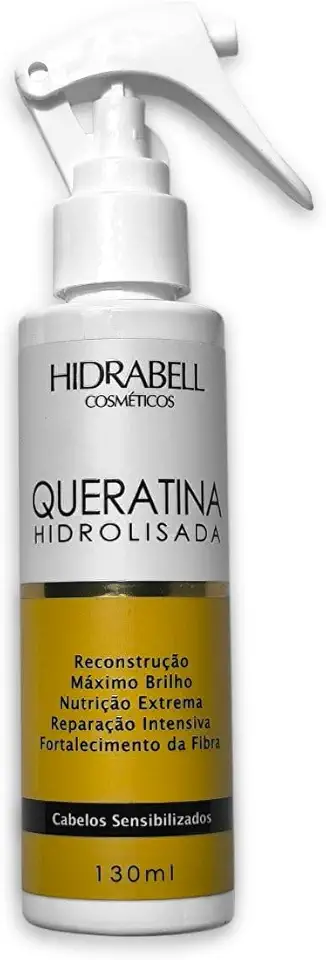 Queratina Líquida Hidrolisada 130ml Reconstrução Capilar Brilho Força Proteção Térmica