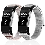 Relting Sports Nylon Band for Fitbit Charge 2, Solo Loop Stitched Nylon Replacement Strap, Skin-Friendly Soft Wristband for Fitbit Charge 2 Men Women