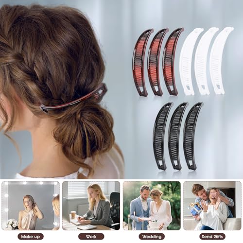 Set de 9 pinzas banana para cabello miniatura 6