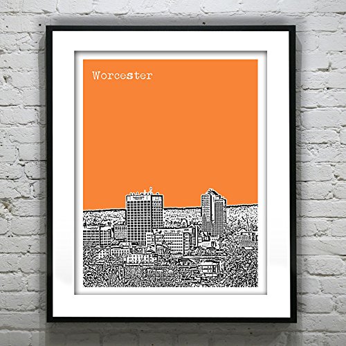 Worcester Massachusetts Art Print Worcester, MA Version