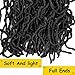 Soft Locs 24 Inch 7 Pack Black Color Faux Locs Crochet Hair Pre-looped Locs Synthetic Crochet Braids Hair Extensions For Black Women (24inch, 7packs, 1B)