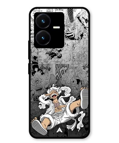 Image of Premium Anime 2 Case for Vivo Y22 (Glossy Finish) Soft-Touch Metal TPU Back Cover, Shockproof, Designer, Aesthetic Mobile Phone Case