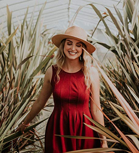 Joyebuy Womens Upf50 Foldable Summer Straw Hat Wide Brim Fedora Sun Beach Hat (Brown) #TOP4