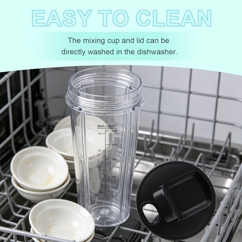 BN301 BN300 20 OZ Replacement Cups for Ninja Nutri-Plus Personal Blender