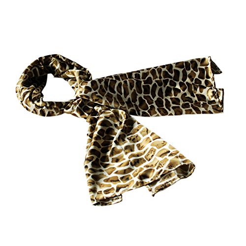 Brando Coffee Giraffe Animal Print Comfy Exquisitely Soft Scarf