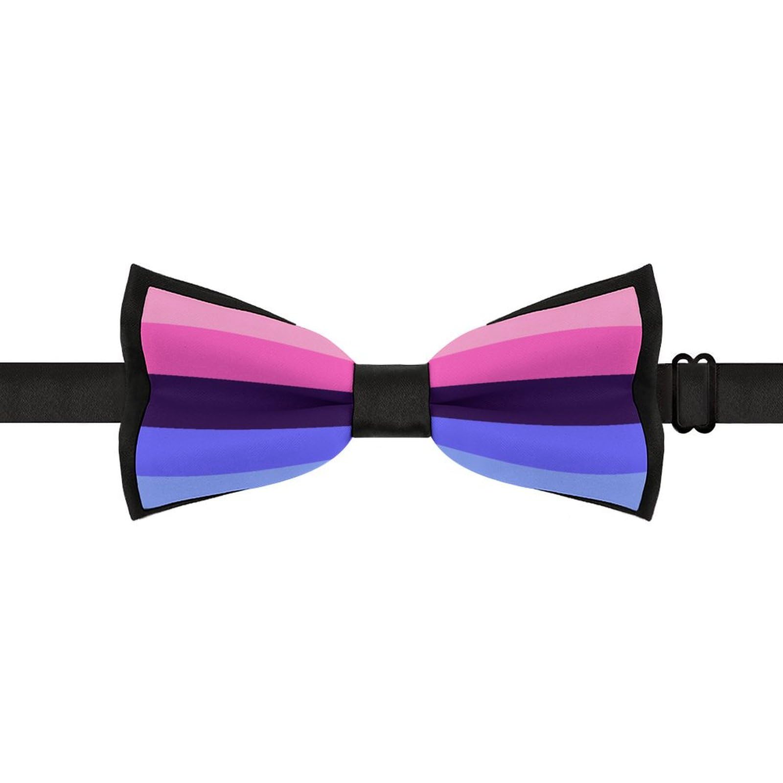 GoasNei Omnisexual Pride LGBTQ Bow Tie for Men Adjustable Necktie Funny Tie Neck Ties for Weddings Party