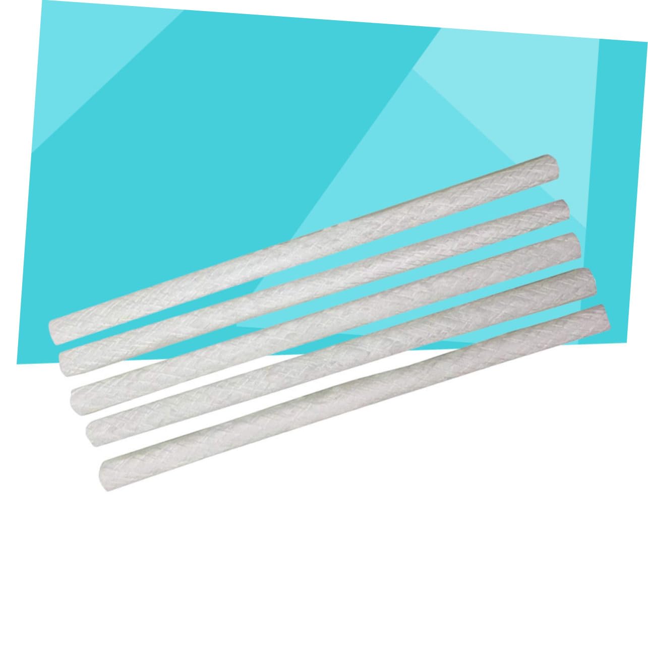 HOLIDYOYO 10pcs Practical Fiberglass Wick for Outdoor Torch Oil Lamps White Safe Replacement Wicks for Supplies for Wine Bottle Camp Use