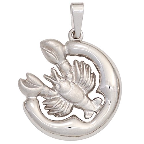 Preisvergleich Produktbild JOBO Anhänger Sternzeichen Krebs 925 Sterling Silber rhodiniert teilmattiert