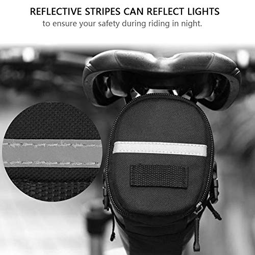 Tbest Waterproof Bike Saddle Bag Road Mountain Bike ycle Saddle Storage Bags Pack Cycling Saddle Bag ycle Tail Bag Pouch Bike Under Bag Rear Pannier - Image 3