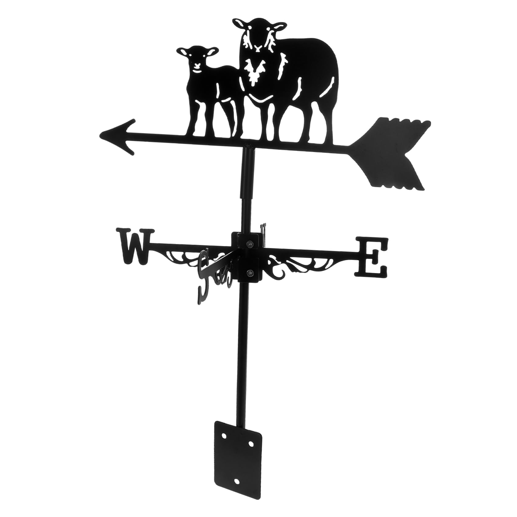Toddmomy Girouette Décoration Jardin Forme Mouton Fixation Toit Jardin Indicateur Direction Vent