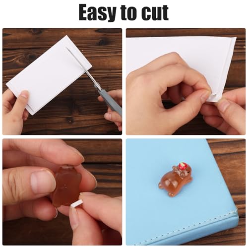 Gosknor 6 Stück Klebepads Doppelseitig, 0,6 x 0,6 cm Doppelseitig Klebende Schaumstoffquadrate Vorgeschnittene Klebepunkte Bastelbedarf für Scrapbook-Klassenbürobedarf