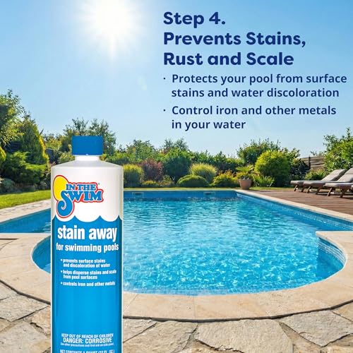 In The Swim Pool Deluxe Opening Chemical Start Up Kit - Above Ground and In-Ground Swimming Pools - Up to 15,000 White