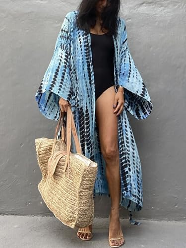 Image of Kaftan Dresses for Women Plus Size Summer Beach Dress with Print and Swim Cover Ups