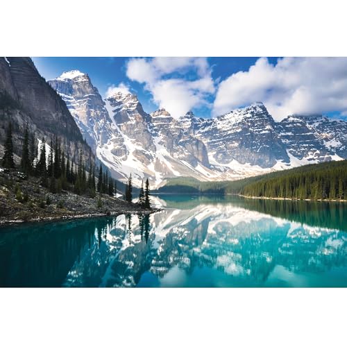 Enovoe Puzzles for Adults 1000 Pieces - Featuring Moraine Lake Alberta - Challenging and Educational Masterpieces Puzzle for Kids - Large, 27