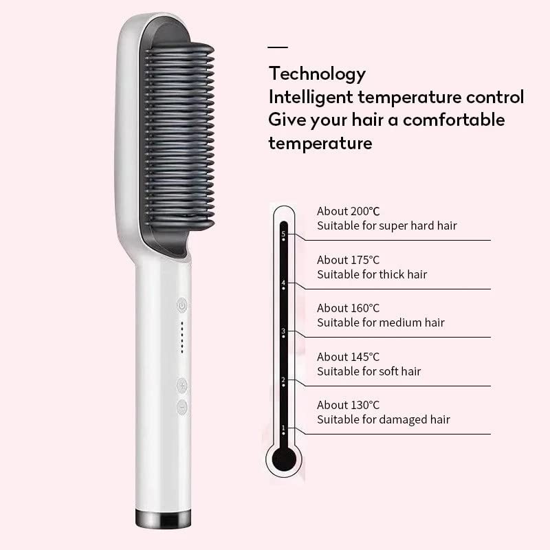 Cepillo alisador multifuncional para cabello y barba miniatura 6