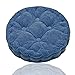 Generisch Coussin rond pour chaise suspendue, coussin de siège doux, siège confortable pour yoga, méditation pour la maison, la cuisine, la salle à manger, le bureau, 45 x 45 cm (Bleu)