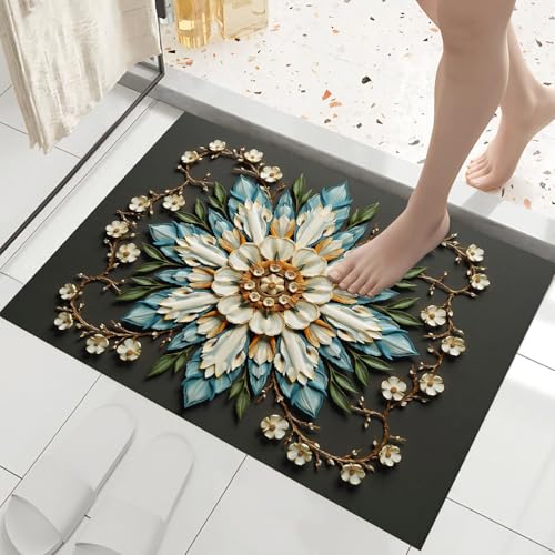 Tapis de bain antidérapant paillasson microfibre 60x90 - 5