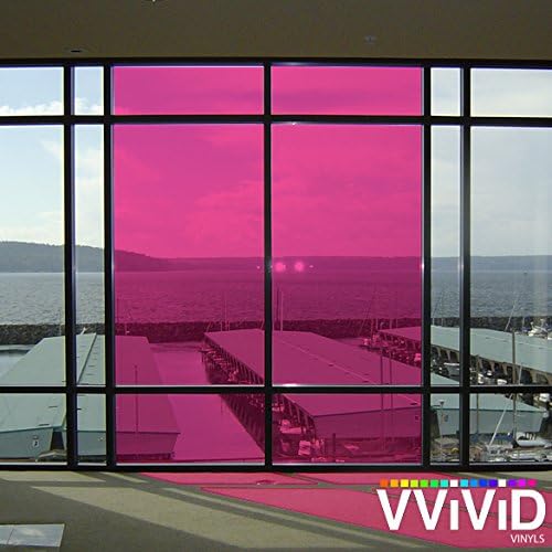 Image of VViViD Transparent Colorful Vinyl Window Tinting Sheets (30 inch x 25ft, Pink)