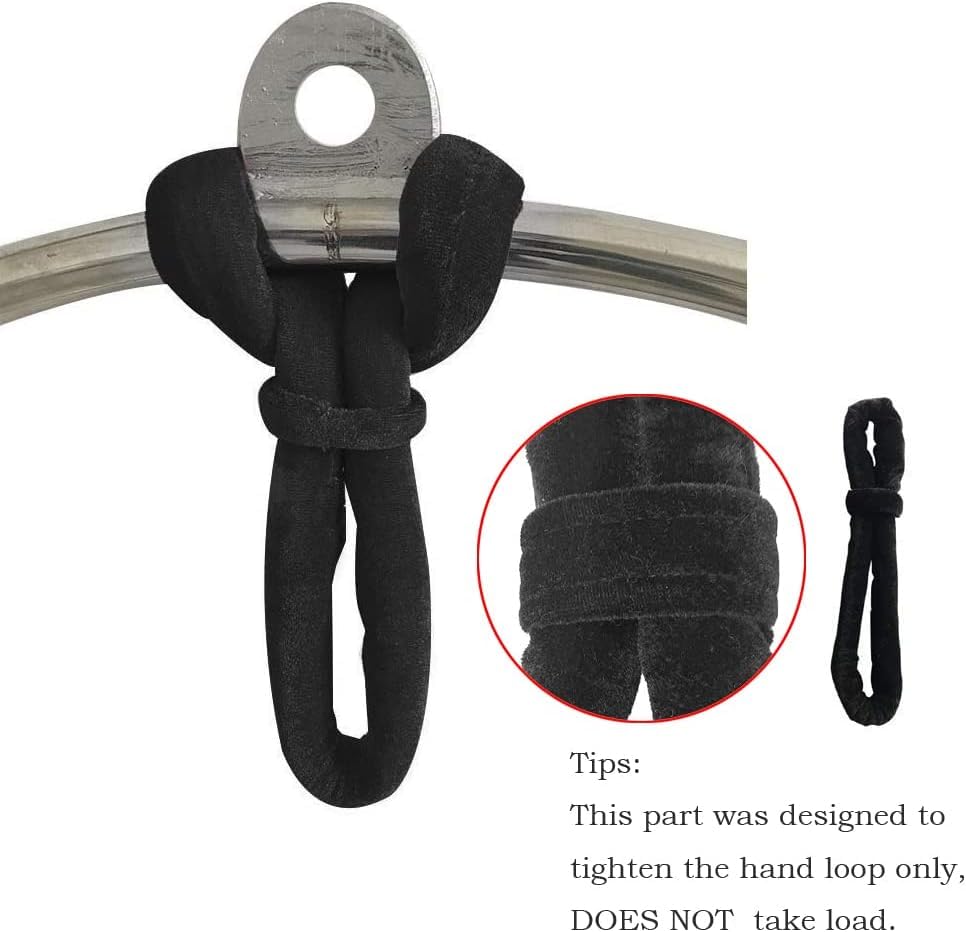 PRIOR FITNESS Lyra Aerial Hoop Hand Loop Strap Accessory, 45cm Velvet, SGS 272kg, Quick Install Hardware - Image 2