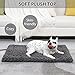 Washable Dog Bed Mat Ultra Soft Dog Crate Pad Comfy Fluffy Pet Kennel Beds Sleeping Mattress for Large Jumbo Medium Small Dogs, 35 x 22 Inch, Gray