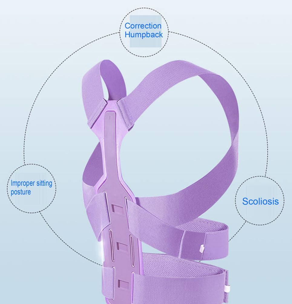 Posture Corrector for Women, Comfortable Upper and Back Brace,Adjustable Back Straightener Support for Back Shoulder Neck for Men or Child,A,M
