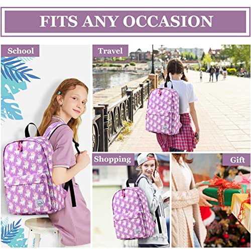 Vaschy School Backpack For Girls, Cute Schoolbag Bookbag For Kids/Teens/Middle School/College/Work Backpack For Women, Pink Unicorn #TOP1