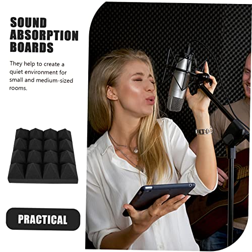 HEMOTON 12 piezas Paneles de Absorción Acústica de Alta Densidad, Material de Aislamiento Acústico para Estudio en Casa, KTV y Espacios de Grabación, Tableros Duraderos para Insonorización miniatura 4