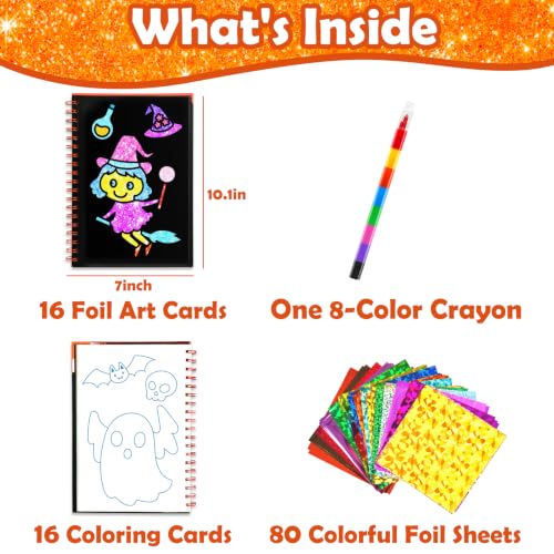 FUNNYB&G Halloween Foil Art Craft Kit for Kids, Halloween Toy Gift for Kids - image 5
